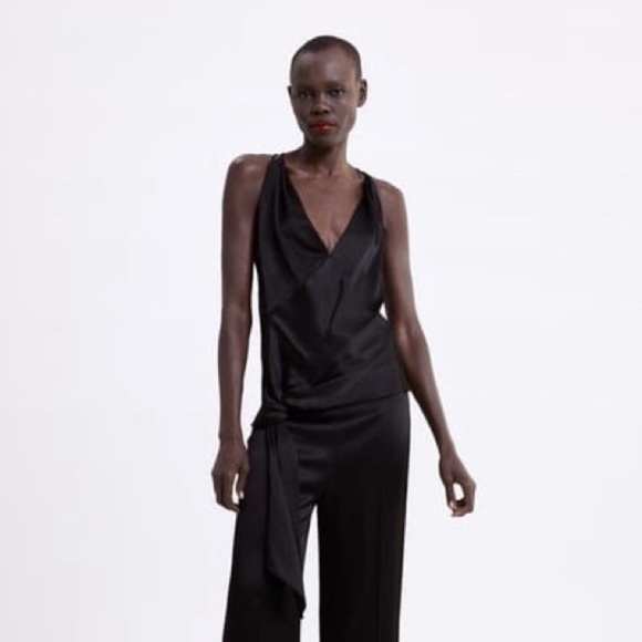 𝗡𝗪𝗧 𝗭𝗮𝗿𝗮 • Knotted Satin Top - Picture 5 of 5